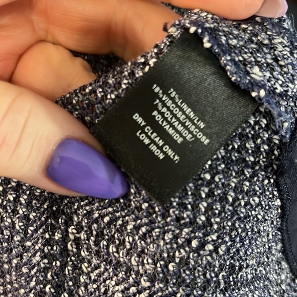 Lafayette 148 Top Linen Blend Semi-Sheer 3/4 Sleeves Open Knit Size Small - Picture 7 of 8